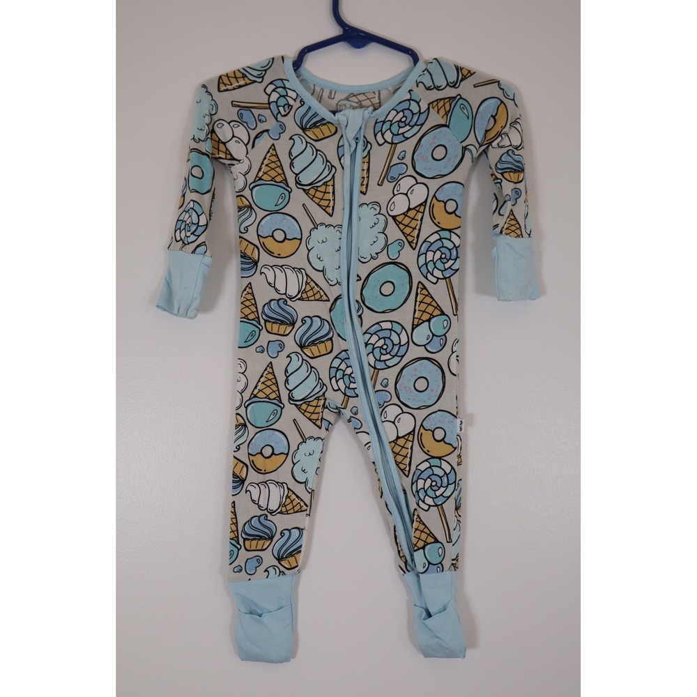 Little Sleepies Blue Sweet Treats Zippy 0-3 Months